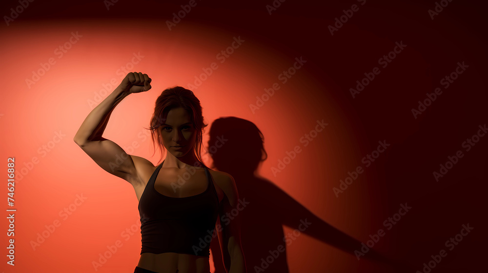 Woman Flexing Biceps Muscle