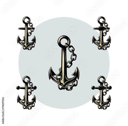 Anchor Design Illustration vector eps format , suitable for your design needs, logo, illustration, animation, etc.