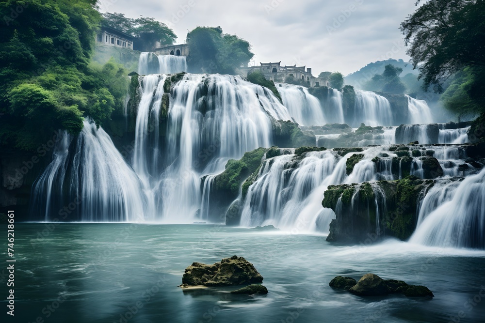 Fototapeta premium Ban gioc waterfall 