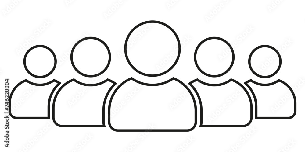 people, group, team, friendship, leadership icon line. people, group, team, friendship, leadership icon line.