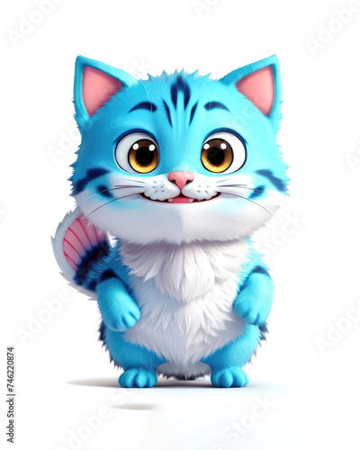 3D Cute smile little kitty