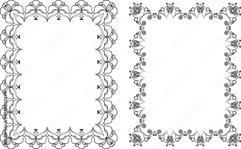 vector frames black on a white background vector frames black on a white background