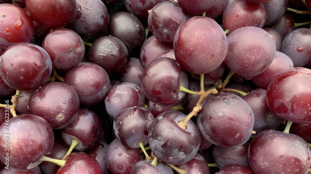 A bushel of deep purple concord gs bunched together and bursting with sweet juice. A bushel of deep purple concord gs bunched together and bursting with sweet juice.