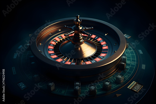 roulette wheel in casino