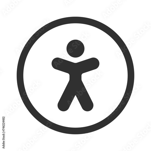 Accessibility black sign icon vector illustration