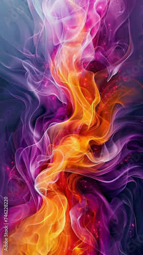 Dynamic abstract background with vibrant flowing colors and light effects.