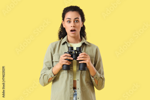 Shocked young African-Ameri...