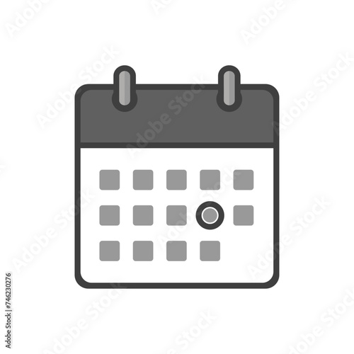 丸でマークしたカレンダーのアイコン - スケジュール･予定･予約のイメージ素材 