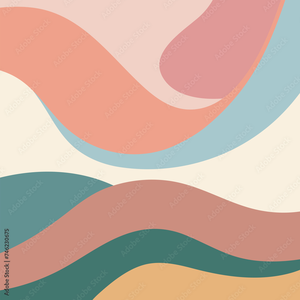 Fototapeta premium Colorful poster background. art print for beauty, fashion and natural products, wellness, wedding and event.