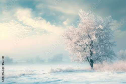 Tranquil Winter Background: Neutral and Soothing, Emanating Harmony