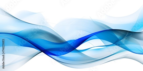 Smooth waves or lines .abstract background.blue wave 