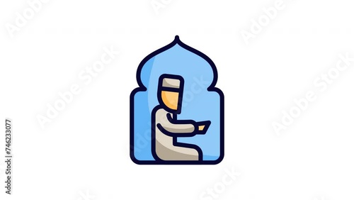 Itikaf icon animation photo