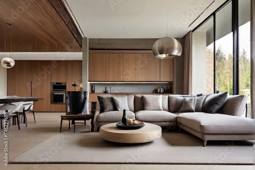 modern living room with fireplace © aleesha