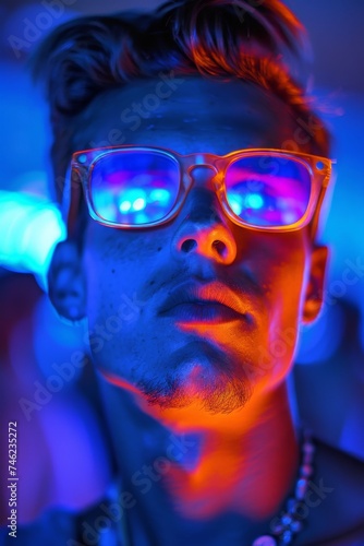 gay pride festival  Ultraviolet fluorescence photography  