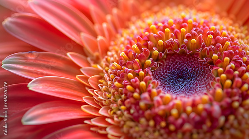 Capture the intricate details of a flower up close