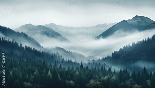 foggy mountain landscape moody © png sublimation