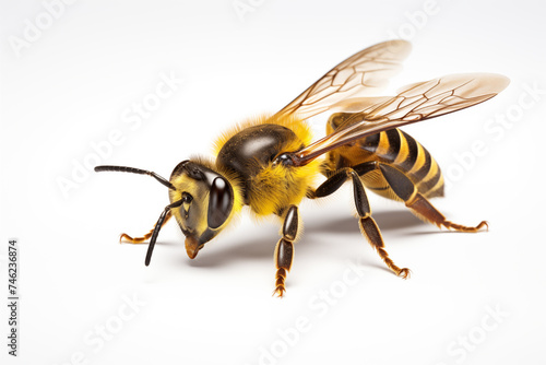 Apis Cerana,bee on white background
