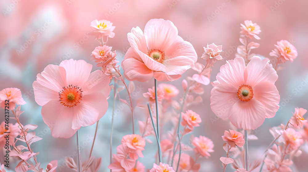 flowers in soft pastel tones to create a dreamy and delicate aesthetic flowers in soft pastel tones to create a dreamy and delicate aesthetic