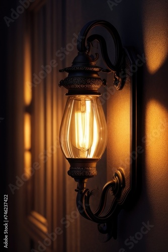 modern glass wall lamp light bulb