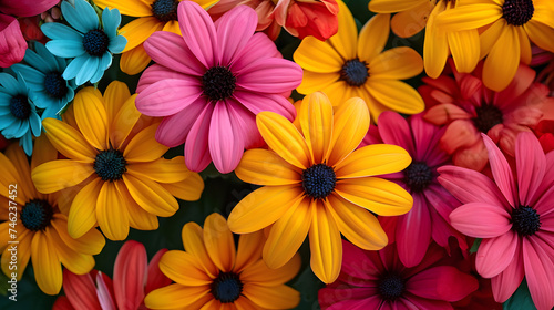 flowers that have contrasting colors or complementary hues