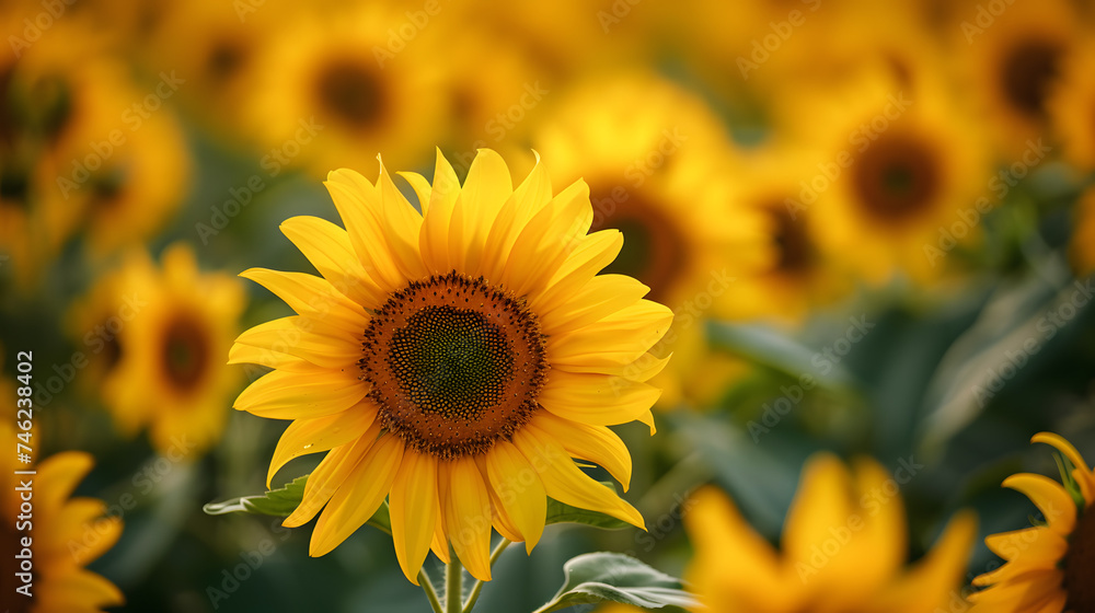 Photograph expansive sunflower fields, emphasizing the vastness and beauty Photograph expansive sunflower fields, emphasizing the vastness and beauty