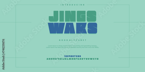 digital alphabet font. Minimal technology typography, Creative urban sport fashion futuristic vector illustration.