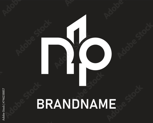 Letter np logo design template