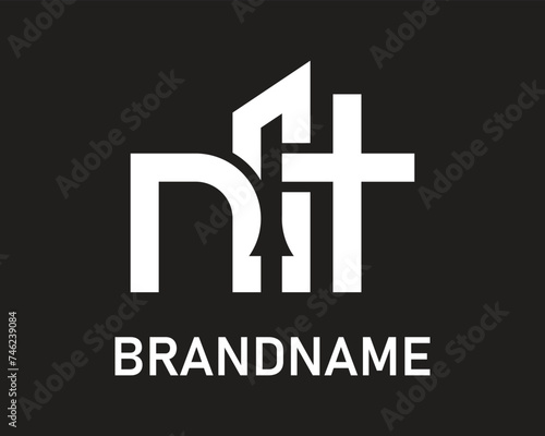 Letter nt logo design template photo