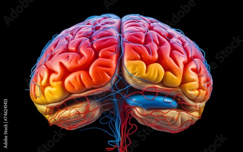 human brain anatomy medical illustration