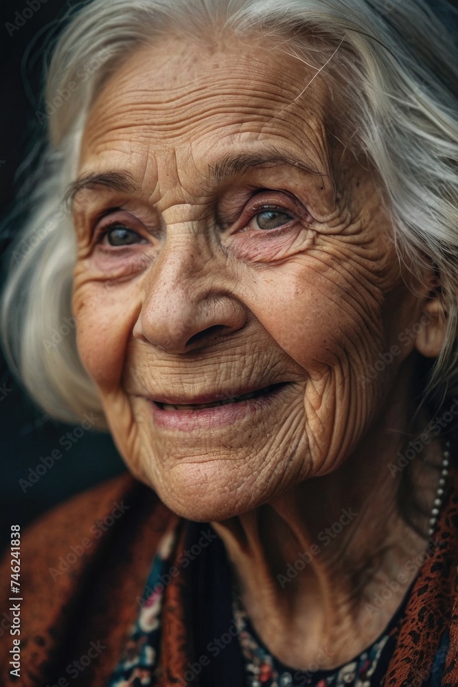 portrait of an elderly woman portrait of an elderly woman