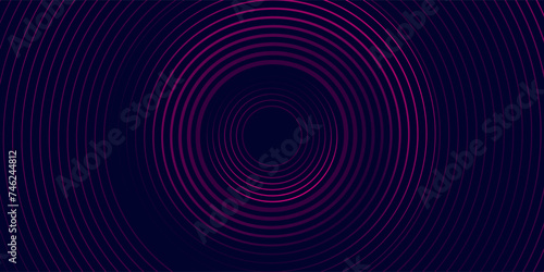 Dark abstract background with glowing circles. Swirl circular lines element. Shiny lines. Futuristic technology concept. Suit for banner, brochure, presentation, corporate, cover, poster, website