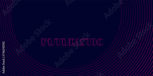 Dark abstract background with glowing circles. Swirl circular lines element. Shiny lines. Futuristic technology concept. Suit for banner, brochure, presentation, corporate, cover, poster, web modern