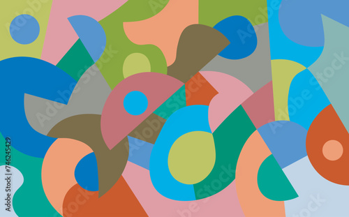 colorful abstract art for wall decoration
