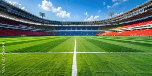 Empty football stadium background 
