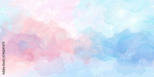 a pastel and vintage colored background with blue and pink watercolor,unicorn background