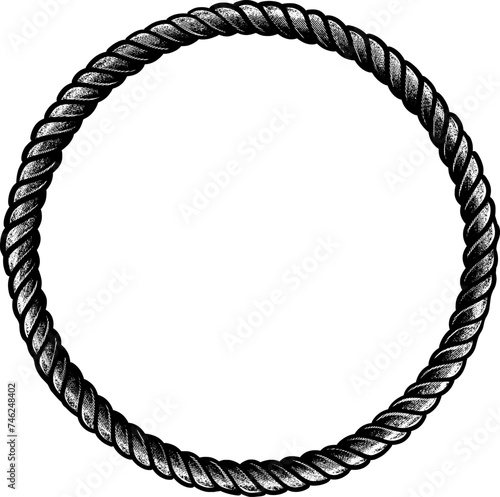 Handrawing Rope circle vector graphic.