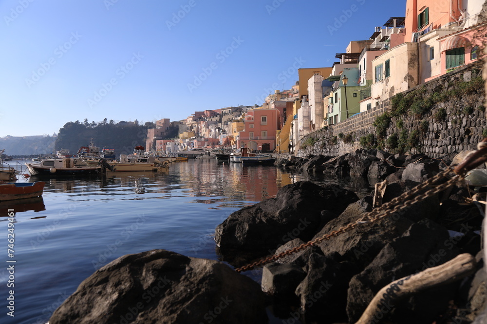 view of the old town country  Procida