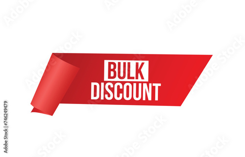 Vector illustration modern Bulk discount banner, Isolated web element.