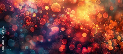 A cluster of lights, creating a mesmerizing abstract bokeh background. The lights appear blurred, adding a captivating display of abstract blur and bokeh in the background.