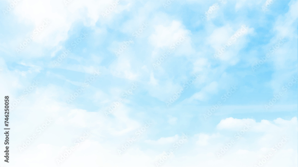 Vector blue sky background with tiny clouds. Beautiful clouds on a blue sky as background Vector blue sky background with tiny clouds. Beautiful clouds on a blue sky as background