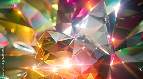 Kaleidoscopic Crystal Reflections with Vibrant Colors with AI generated.
