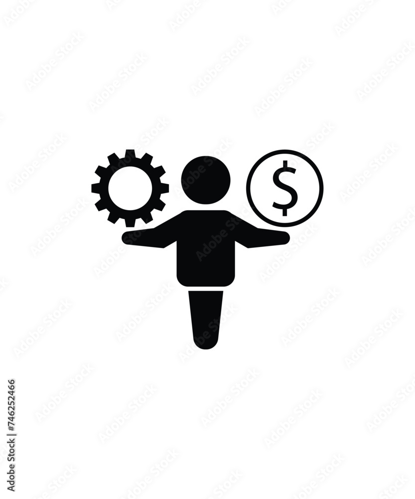 man with time with money icon, vector best flat icon. man with time with money icon, vector best flat icon.