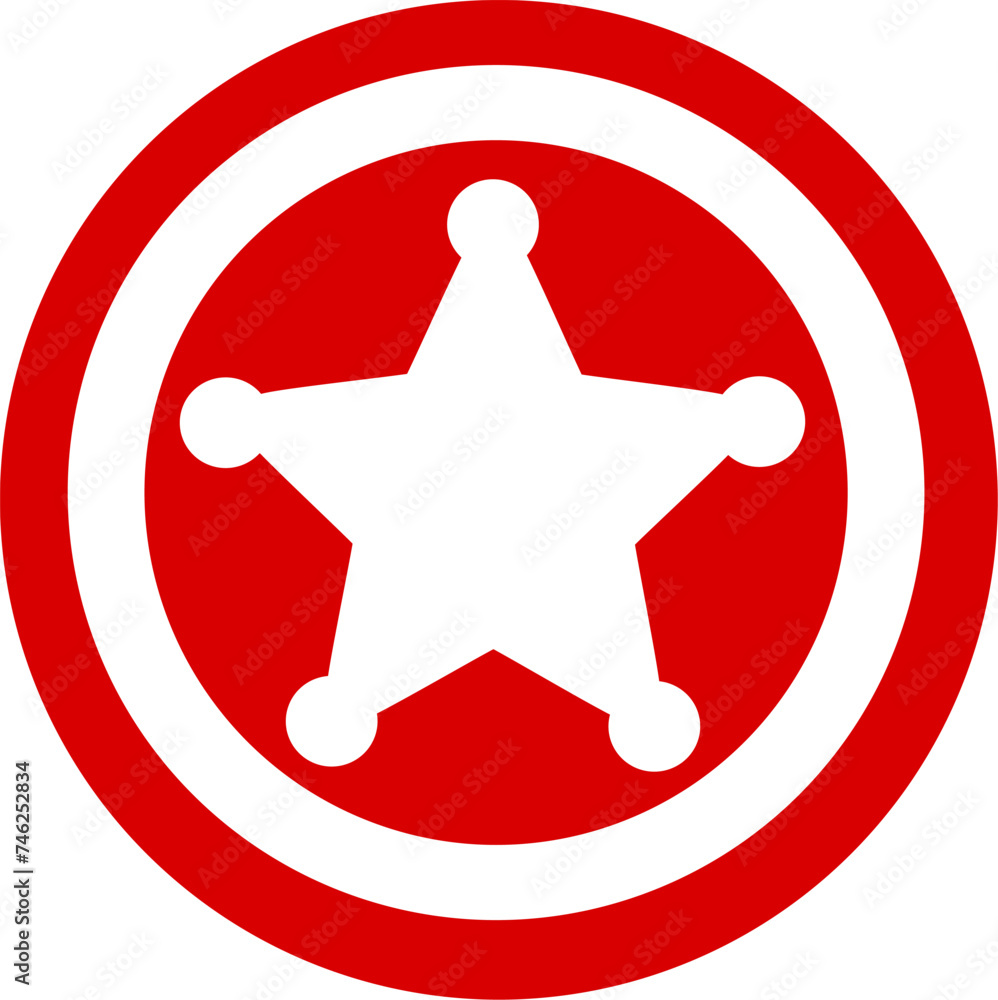 Obraz premium Sheriff star icon. Replaceable vector design.