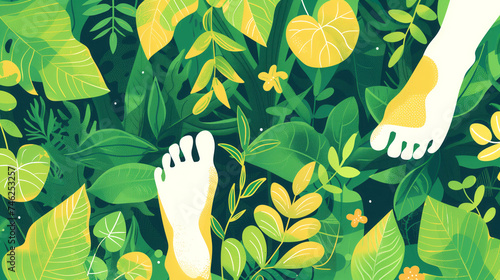 Visually impactful graphics illustrating the carbon footprint concept