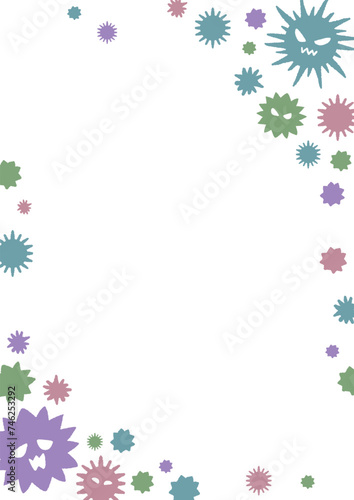 ウイルスのイラスト　背景素材