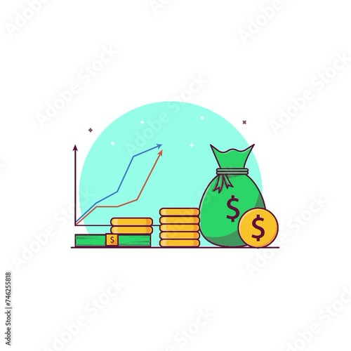 finance business footage or GLOBAL ECONOMY FOR MONEY AND BUSINESS ICON ILLUSTRATION  footage 