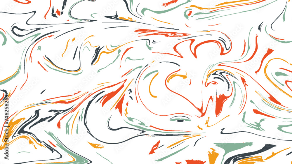 Obraz premium Vector Ink texture. Hand drawn marbling illustration. Lovely colorful design marbled. Art wet style 