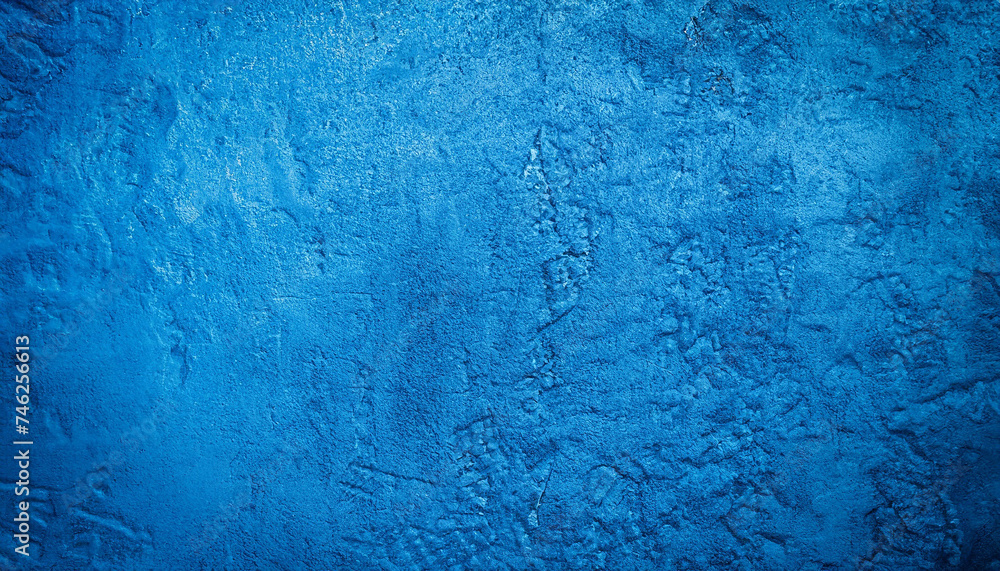 Closeup of rough blue textured grunge background; abstract texture, creative texturized space