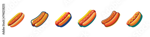 sausage hot dog icon, Hotdog icon, hotdog with mustard, hot dog icon vector, hot dog vector