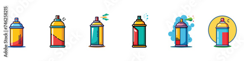  spays paint an icon, a spay can,  spay can icon, spay water bottle, spay bottle, paint spay can icon , spay paint graffiti vector photo
